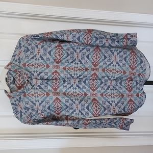 Eddie Bauer Patterned Flannel size Large